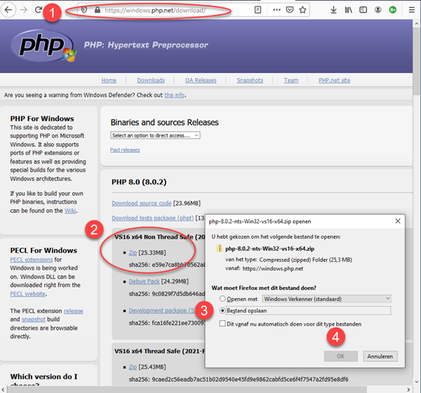 Download PHP 8.0 for Windows